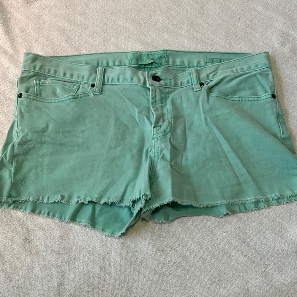Lucky Brand teal denim shorts